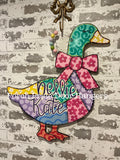 Patchwork Design Goose Door Hanger