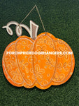 Chinoiserie Pumpkin Door Hanger