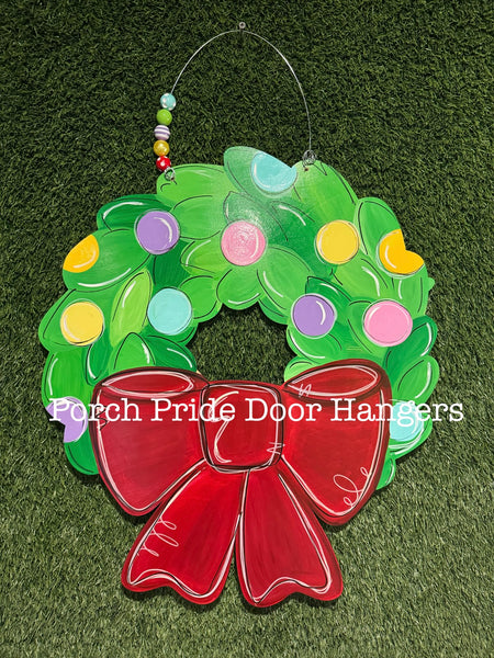 Colorful Wreath Door Hanger