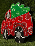 Red Cheetah Christmas Truck Door Hanger