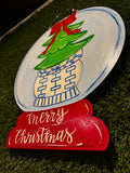 Chinoiserie Snow Globe Tree Door Hanger