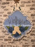 Hydrangea Welcome Door Hanger