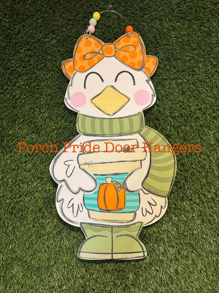 Fall Porch Goose Door Hanger