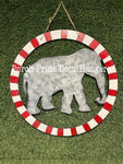 Alabama Elephant in Circle Door Hanger