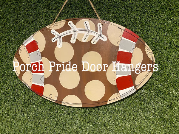 Alabama Football Polka Dot Door Hanger