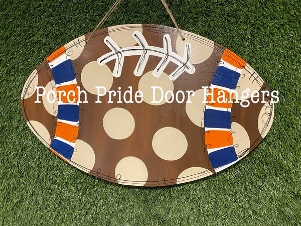 Auburn Football Polka Dot Door Hanger
