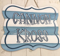 Baby Announcement Cannon Kross Door Hanger