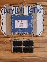 Baby Announcement Photo Frame  Daylon Lane Door Hanger