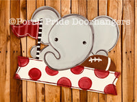 Baby Elephant Football Door Hanger
