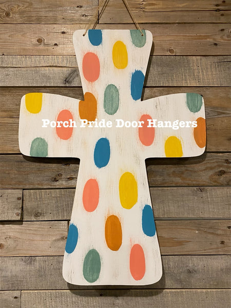 Beautiful Polkadot Cross Door Hanger