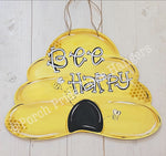 Bee Happy Bee Hive Door Hanger
