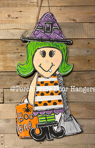 Boo Bag Halloween Witch Door Hanger
