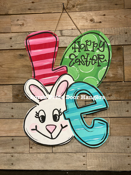 Bunny Love Easter Door Hanger