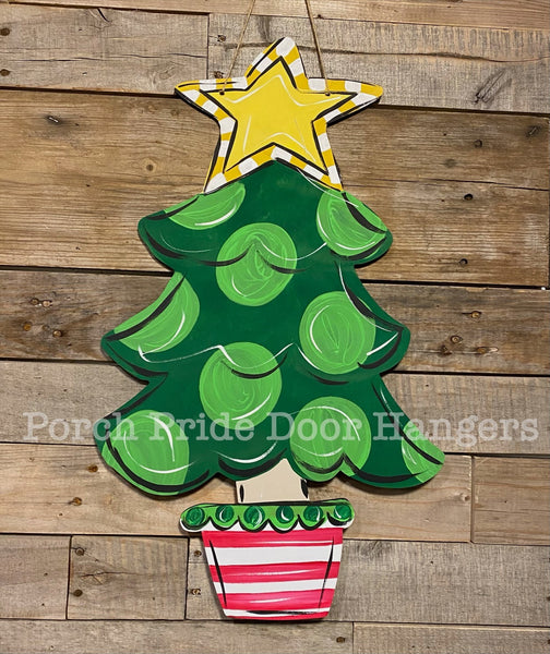 Christmas Tree with Star Door Hanger