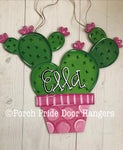 Cute Cactus with Pink Pot Door Hanger