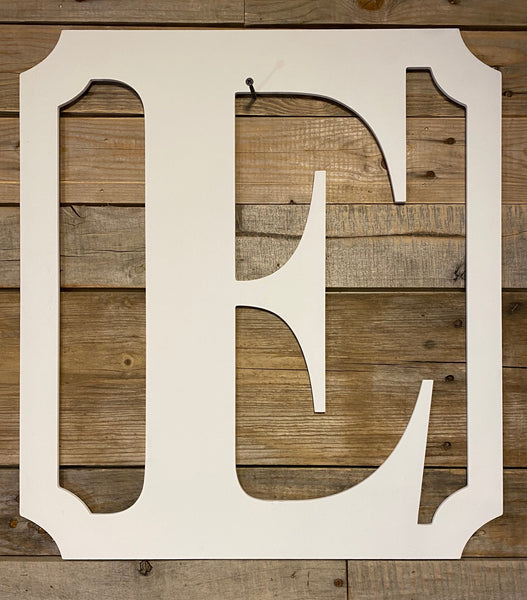 Square Initial Single Letter Monogram Door Hanger