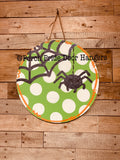 Happy Halloween Spider Round Door Hanger