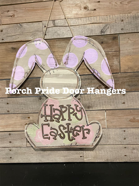 Happy Easter Modern Bunny Door Hanger