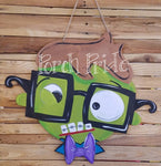 Happy Halloween Cute Zombie Boy Door Hanger