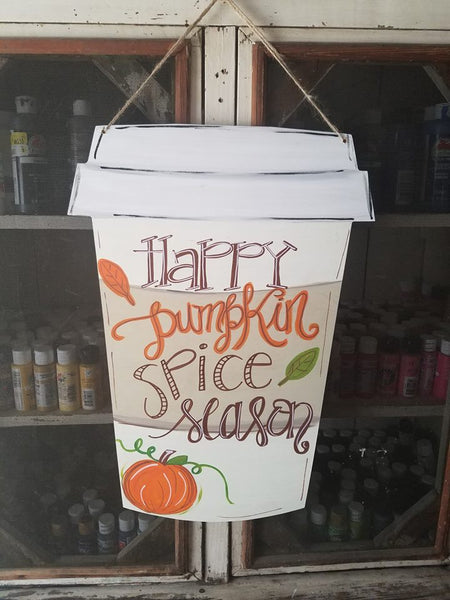 Happy Pumpkin Spice Season Fall Door Hanger
