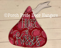Hugs and Kisses Valentines Door Hanger