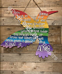 Hummingbird Rainbow Door Hanger