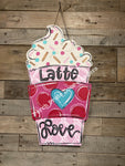 Latte Love and Latte Luck Reversible Door Hanger