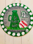 Leeds Green Wave Baseball and Cheer Door Hanger