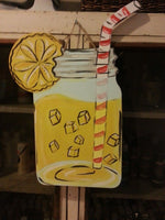 Lemonade Glass Summer Door Hanger