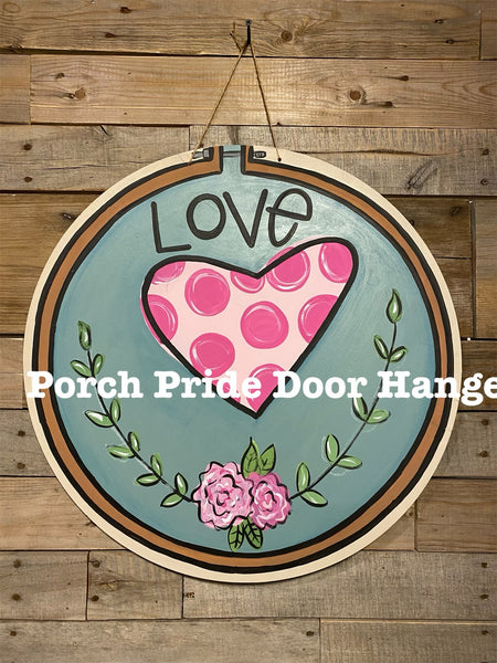 Love Circle with Heart Door Hanger