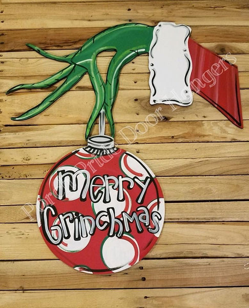 Merry Grinchmas Christmas Door Hanger