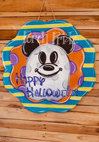 Mouse Ears Ghost Costume Halloween Door Hanger