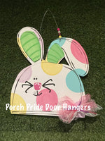 Multicolor Polkadot Easter Bunny Door Hanger