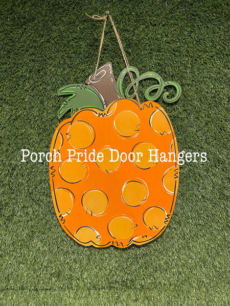Orange Pumpkin Door Hanger
