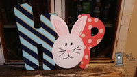 Hop Bunny Easter Door Hanger