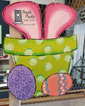 Easter Bunny in Pot Door Hanger