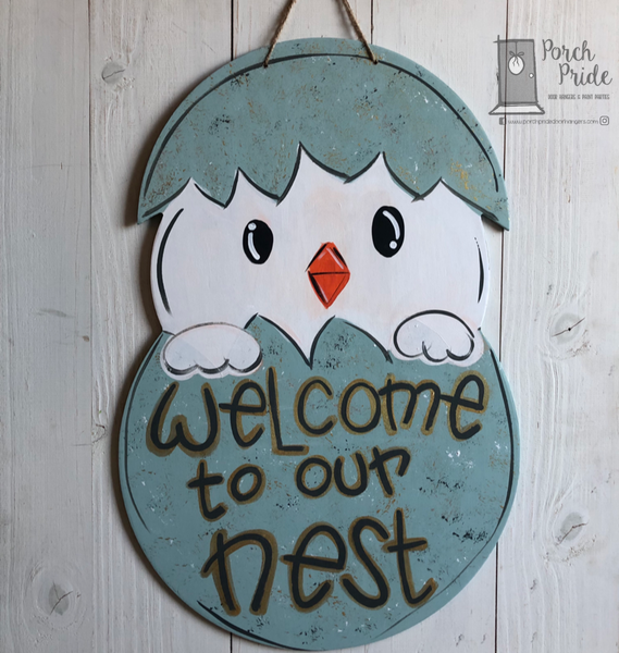 Hatched Chick Door Hanger