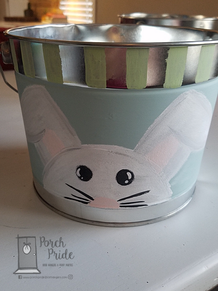 Bunny Easter Bucket - Hand Painted
