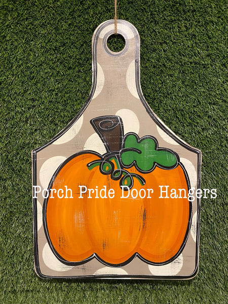 Pumpkin Cutting Board Door Hanger