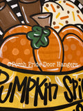Pumpkin Spice Lets All Be Nice Mug Fall Door Hanger