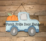 Pumpkin in a Truck Fall Door Hanger