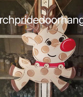 Running Reindeer Christmas Door Hanger