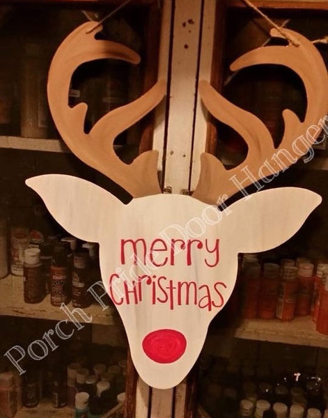 Reindeer Christmas Door Hanger