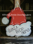 Santa Stop Here Hat Christmas Door Hanger