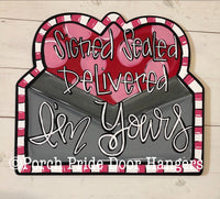 Signed Sealed Delivered - Valentine Door Hanger