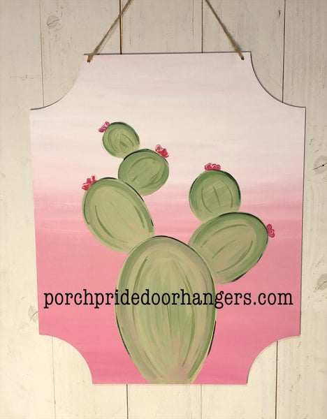 Summer Cactus Door Hanger