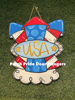 USA Firework Door Hanger