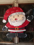 Waving Santa Merry Christmas Door Hanger