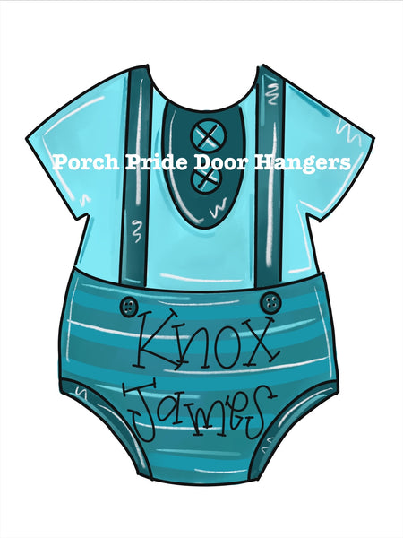 Modern Baby Boy Onesie Door Hanger – Porch Pride Door Hangers