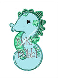Seahorse Baby Announcement Door Hanger